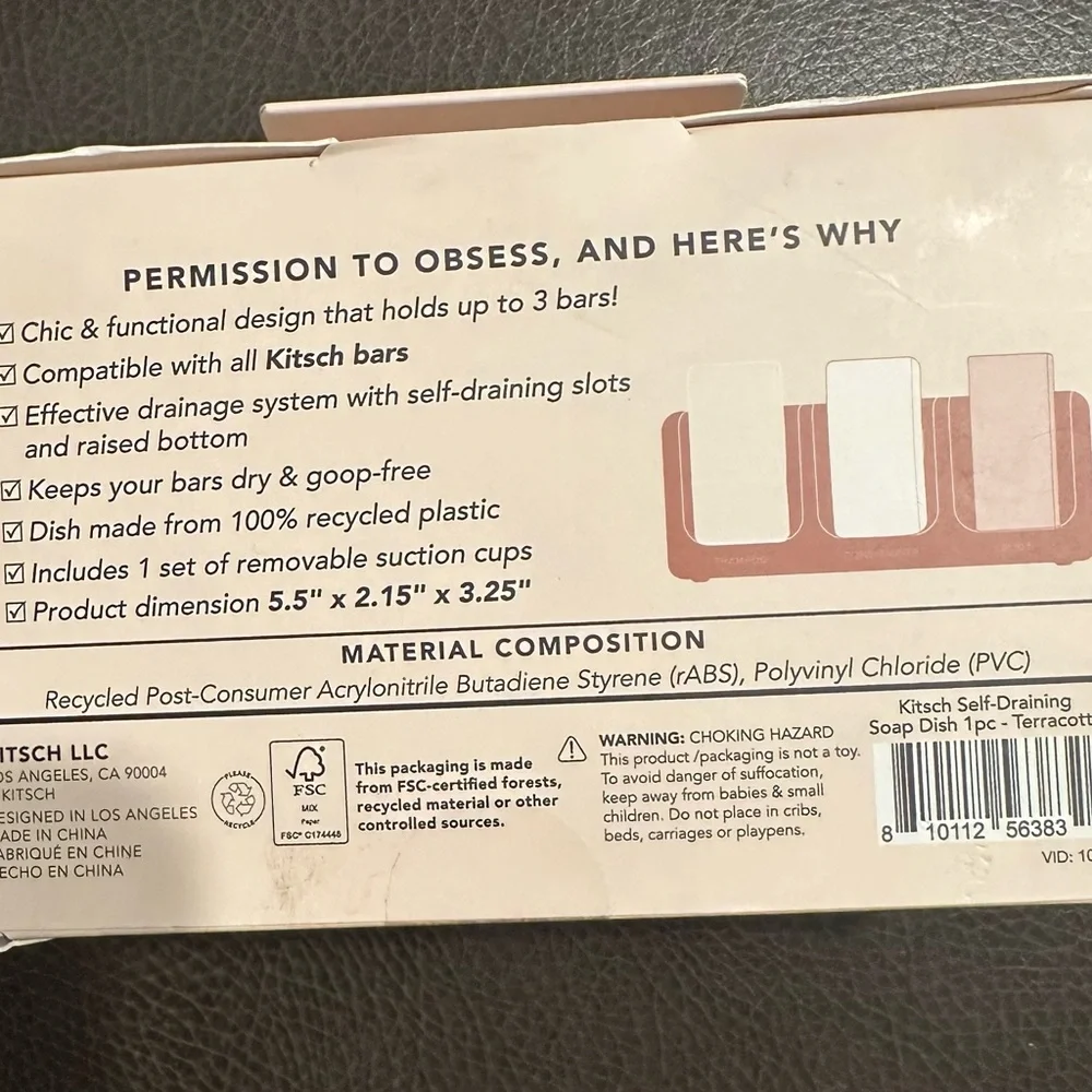Kitsch self draining soap dish NIB